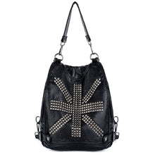 Load image into Gallery viewer, 153 Studded Union Jack Backpack Rivet
