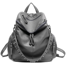 Load image into Gallery viewer, 092 Backpack Purse with Studded Strap
