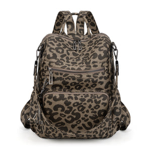 367 Tassels Backpack Purse New Model Leopard